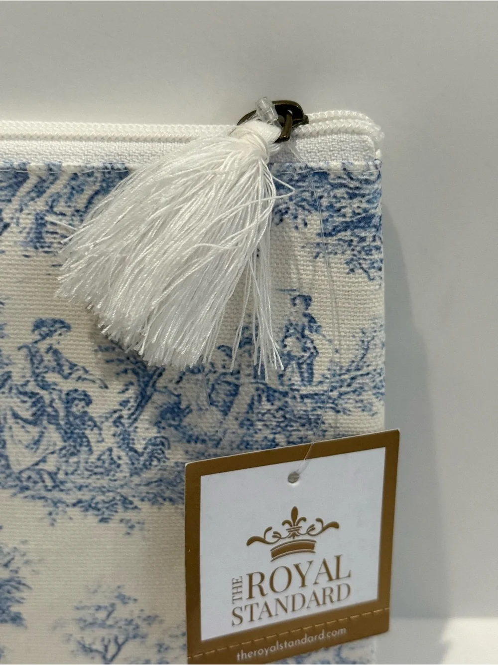 The Royal Standard Blue Toile Cosmetic Pouch